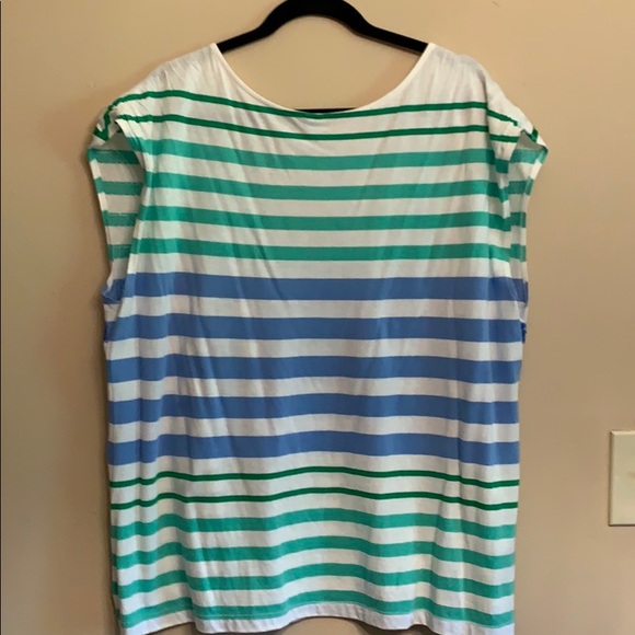 Old Navy Cap Sleeve Sequin striped Tee - Picture 3 of 3
